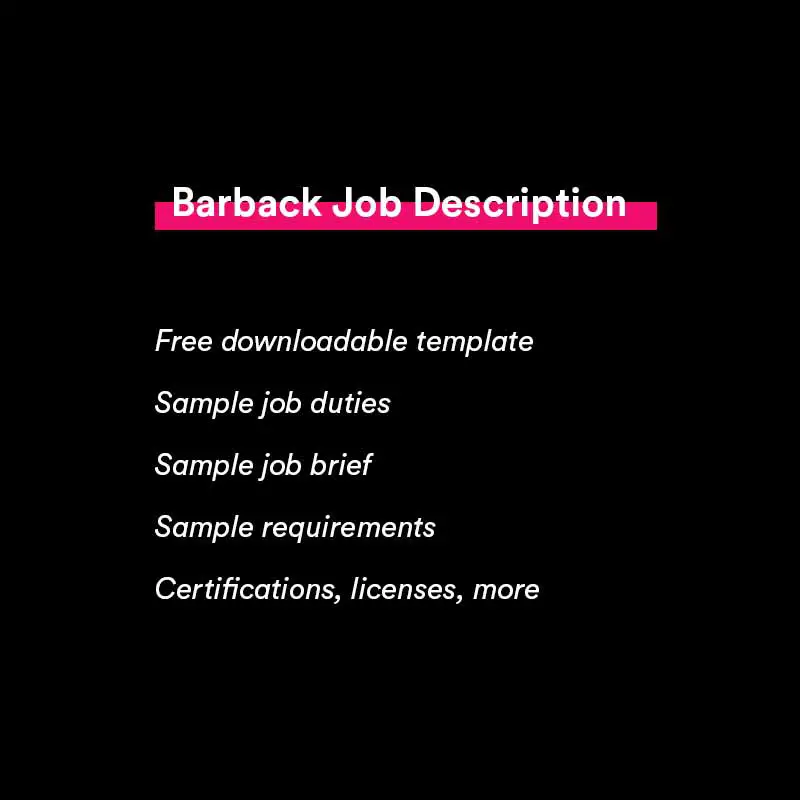 barback job description