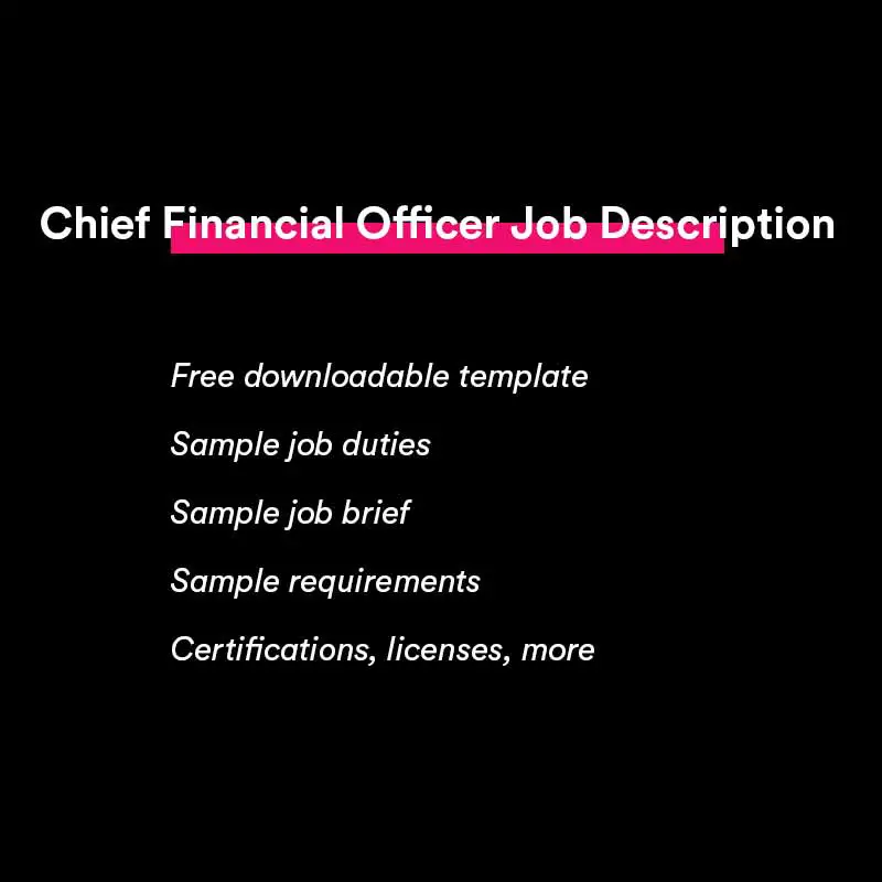 chief financial officer job description