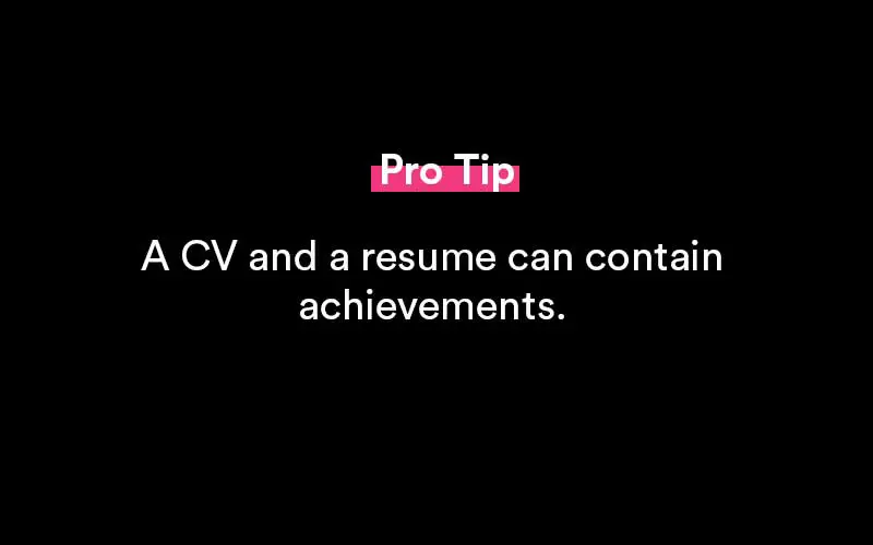 difference between a resume and a cv