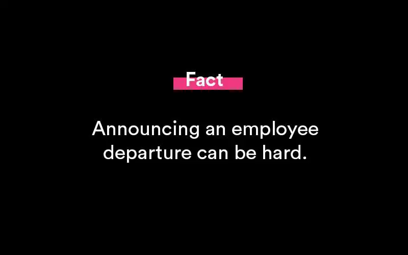 employee departure announcement