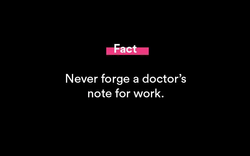 doctors note for work