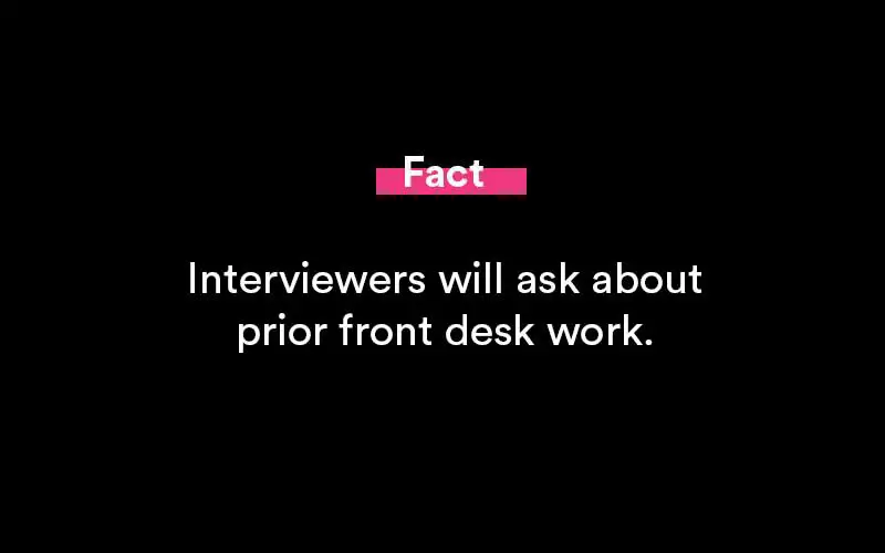 hotel front desk interview questions