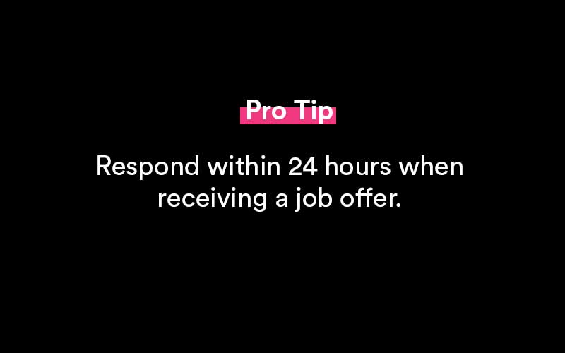 how to accept a job offer