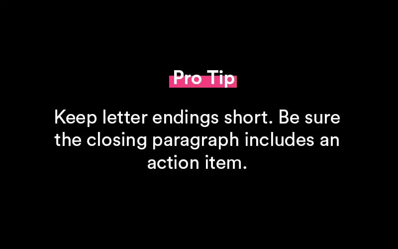 how to end a letter
