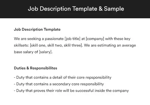 Sample Job Description Template from www.algrim.co