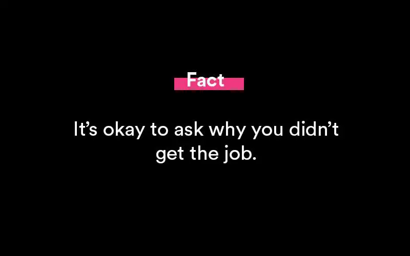 how to ask why you didnt get the job