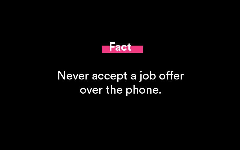 how to accept a job offer over the phone