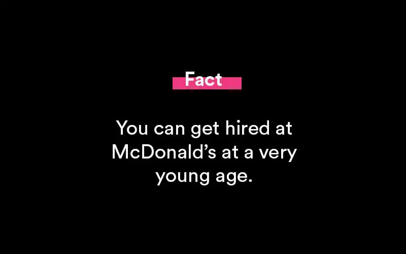 how old do i have to be to work at Mcdonalds