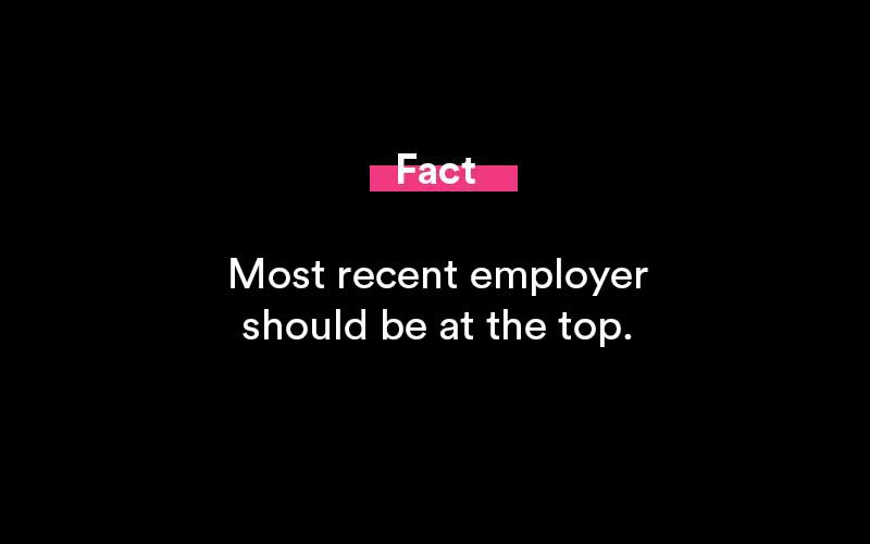 what does most recent employer mean