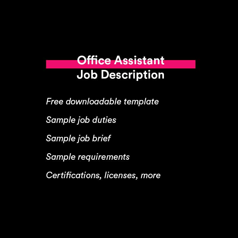 office assistant job description