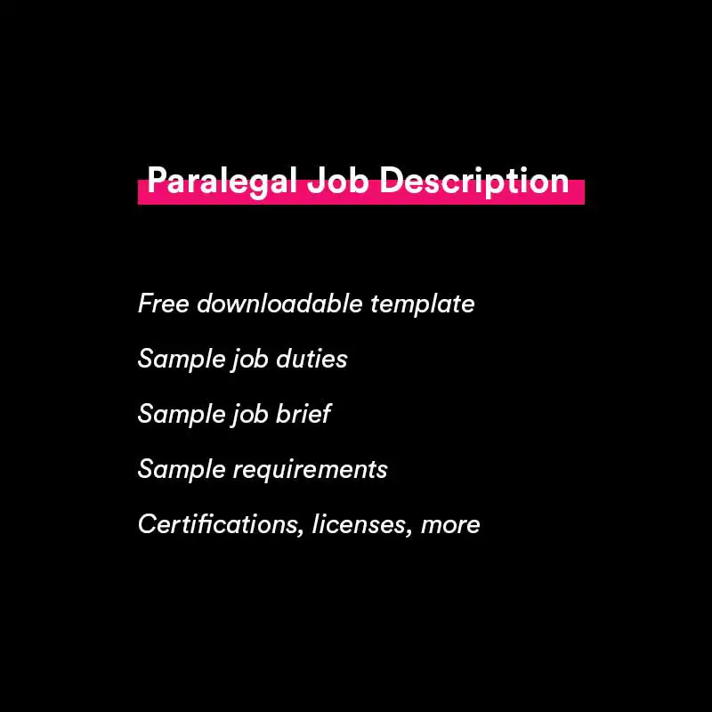 paralegal job description