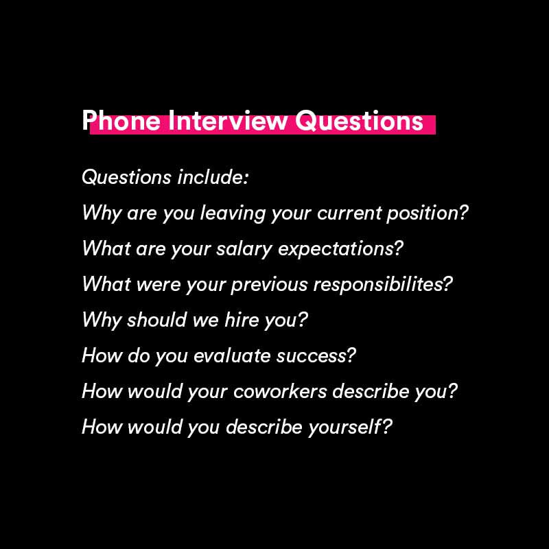 common phone interview questions