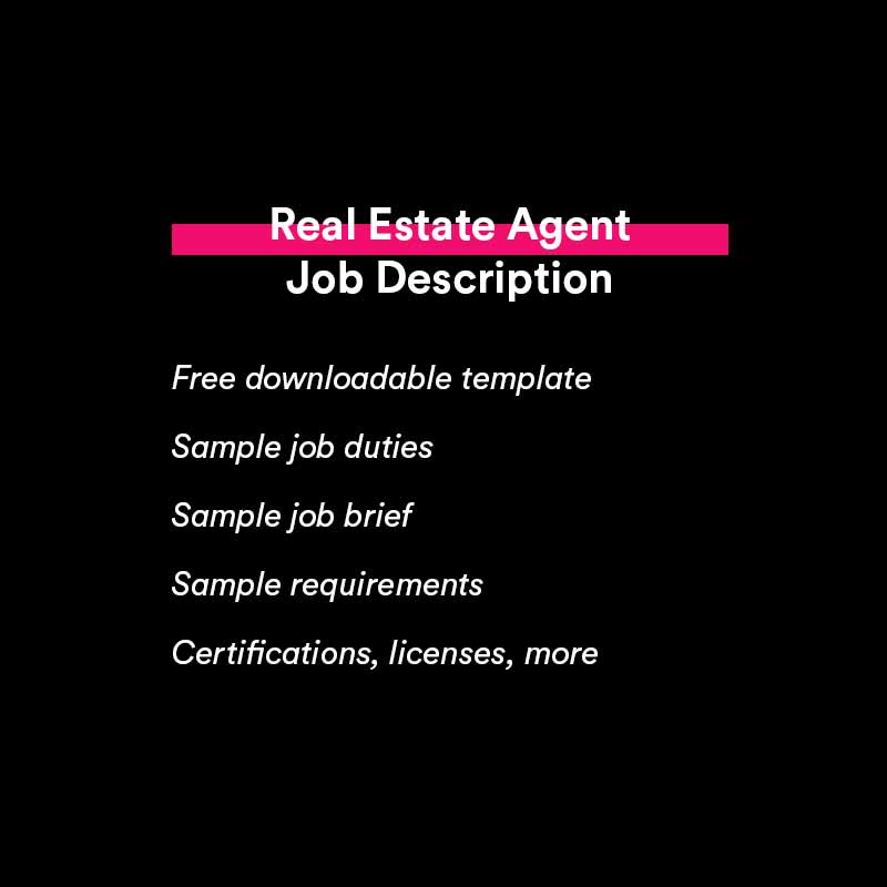 real estate job description