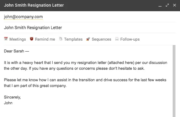 Resignation Letter Examples (+ How to Write One) [2020