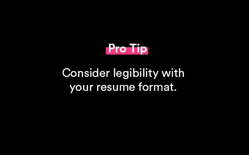 best resume format and tips