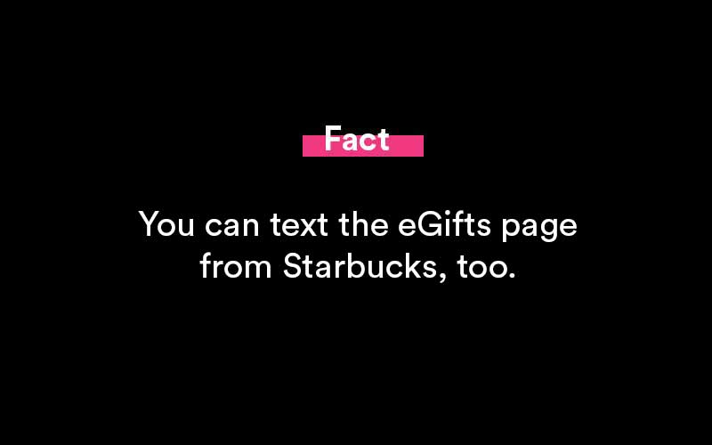 can you text a starbucks gift card