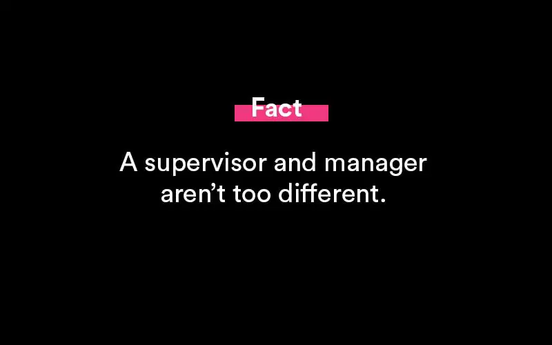 supervisor vs manager