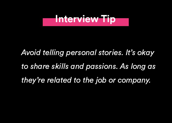 a job interview tip on how to answer tell me about yourself in an interview