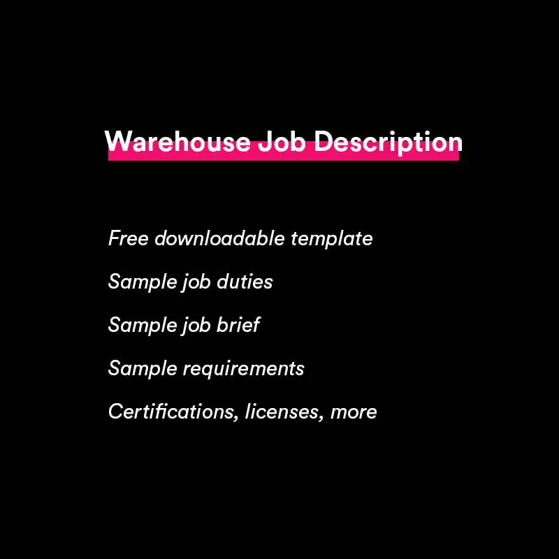 warehouse associate job description
